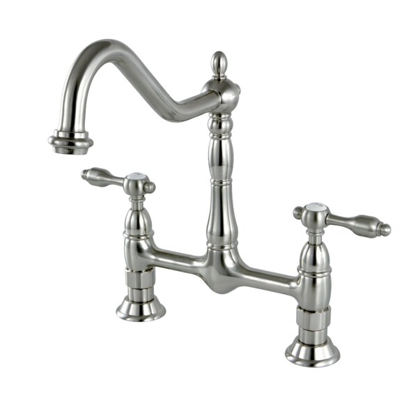 Kingston Brass KS1178TAL Tudor Bridge Kitchen Faucet, Brushed Nickel KS1178TAL - main